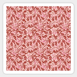 William Morris Jasmine Trellis Pattern Pink and Red Magnet